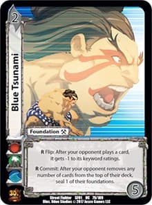Blue Tsunami - Street Fighter CCG - UniVersus card