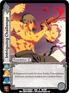 Intriguing Challenge - Street Fighter CCG - UniVersus card