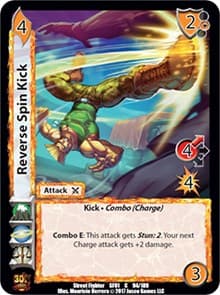 Reverse Spin Kick - Street Fighter CCG - UniVersus card