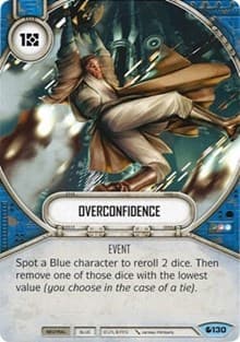 Overconfidence - Spirit of Rebellion - Star Wars: Destiny card