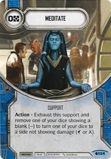 Meditate - Spirit of Rebellion - Star Wars: Destiny card