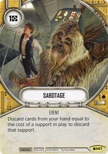 Sabotage - Spirit of Rebellion - Star Wars: Destiny card