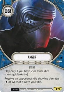Anger - Spirit of Rebellion - Star Wars: Destiny card