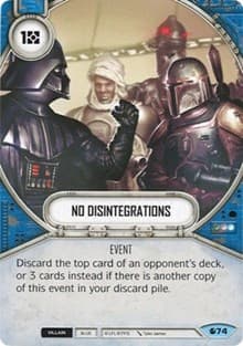 No Disintegrations - Spirit of Rebellion - Star Wars: Destiny card