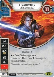Darth Vader - Dark Apprentice - Spirit of Rebellion - Star Wars: Destiny card