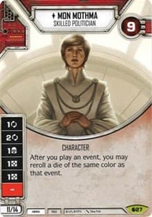 Mon Mothma - Skilled Politician - Spirit of Rebellion - Star Wars: Destiny card