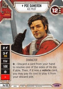 Poe Dameron - Ace Pilot - Awakenings - Star Wars: Destiny card