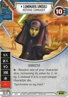 Luminara Unduli - Inspiring Commander - Spirit of Rebellion - Star Wars: Destiny card