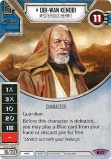 Obi-Wan Kenobi - Mysterious Hermit - Spirit of Rebellion - Star Wars: Destiny card
