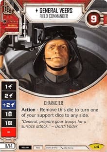 General Veers - Field Commander - Awakenings - Star Wars: Destiny card