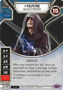 Palpatine - Galactic Emperor (Card Only) - Spirit of Rebellion - Star Wars: Destiny card