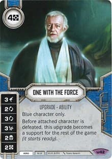 One With The Force (Card Only) - Awakenings - Star Wars: Destiny card