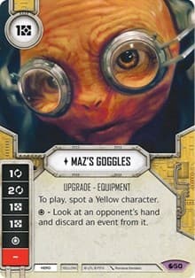 Maz's Goggles (Card Only) - Spirit of Rebellion - Star Wars: Destiny card