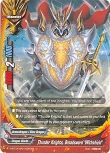 Thunder Knights, Broadsword "Withshield" - Crossing Generations - Future Card BuddyFight card