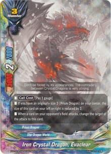 Iron Crystal Dragon, Evaclear - Crossing Generations - Future Card BuddyFight card