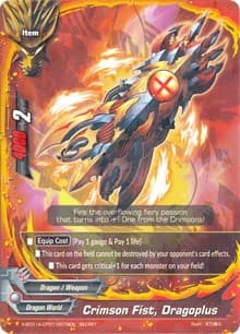 Crimson Fist, Dragoplus (Secret R Foiling) - Crossing Generations - Future Card BuddyFight card