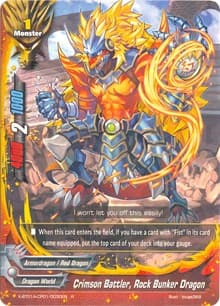 Crimson Battler, Rock Bunker Dragon - Crossing Generations - Future Card BuddyFight card