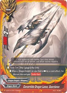 Convertible Dragon Lance, Gearzlance - Crossing Generations - Future Card BuddyFight card