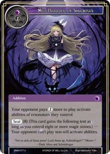 Neo Barrier of Shadows - Echoes of the New World - Force of Will card