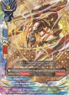 Biggest Dragonarms, Triple Buster (Parallel RR Foiling) - Crossing Generations - Future Card BuddyFight card
