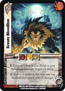 Kreutz Bloodline - Darkstalkers: Warriors of the Night - UniVersus card