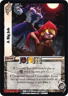A Big Job - Darkstalkers: Warriors of the Night - UniVersus card