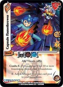 Capsule Flamethrower - Mega Man: Battle for Power - UniVersus card