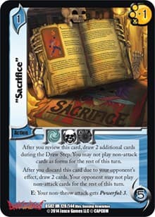 "Sacrifice" - Darkstalkers: Warriors of the Night - UniVersus card