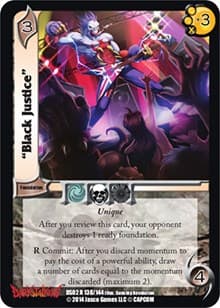 "Black Justice" - Darkstalkers: Warriors of the Night - UniVersus card