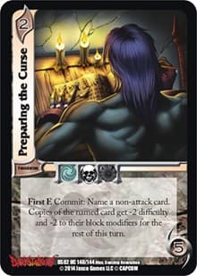 Preparing the Curse - Darkstalkers: Warriors of the Night - UniVersus card