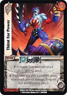 Thirst for Power - Darkstalkers: Warriors of the Night - UniVersus card