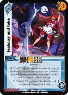 Jealousy and Fake - Darkstalkers: Warriors of the Night - UniVersus card