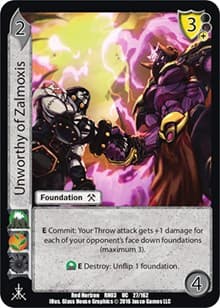 Unworthy of Zalmoxis - Red Horizon: Blood Omen - UniVersus card