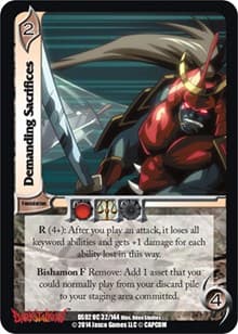 Demanding Sacrifices - Darkstalkers: Warriors of the Night - UniVersus card