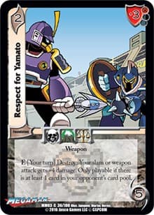 Respect for Yamato - Mega Man: Battle for Power - UniVersus card