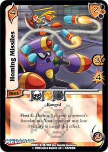 Homing Missiles - Mega Man: Battle for Power - UniVersus card