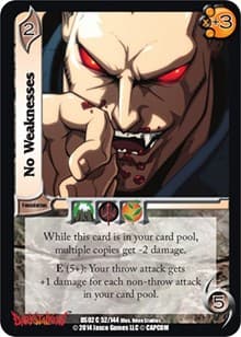 No Weaknesses - Darkstalkers: Warriors of the Night - UniVersus card
