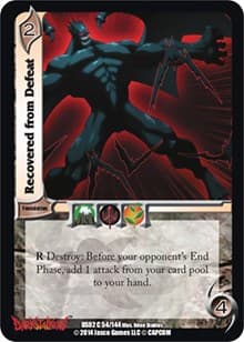 Recovered from Defeat - Darkstalkers: Warriors of the Night - UniVersus card