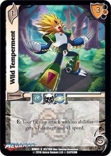 Wild Temperment - Mega Man: Battle for Power - UniVersus card