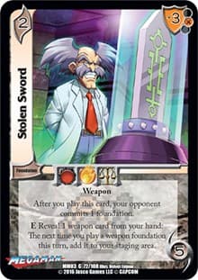 Stolen Sword - Mega Man: Battle for Power - UniVersus card