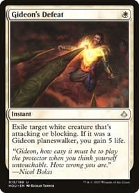 Gideon's Defeat - Hour of Devastation - Magic: The Gathering card