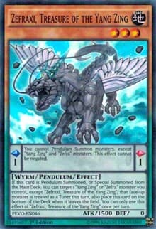 Zefraxi, Treasure of the Yang Zing - Pendulum Evolution - YuGiOh card