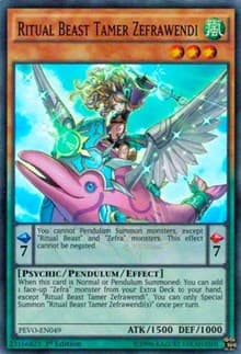 Ritual Beast Tamer Zefrawendi - Pendulum Evolution - YuGiOh card