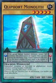 Qliphort Monolith - Pendulum Evolution - YuGiOh card