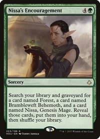 Nissa's Encouragement - Hour of Devastation - Magic: The Gathering card