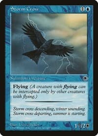 Storm Crow (Reminder Text) - Portal - Magic: The Gathering card