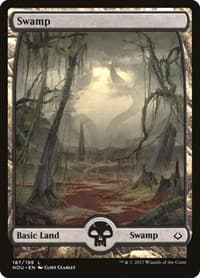 Swamp (187) - Full Art - Hour of Devastation - Magic: The Gathering card