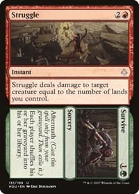Struggle // Survive - Hour of Devastation - Magic: The Gathering card