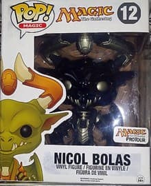 Magic the Gathering: Black / Silver Nicol Bolas (MTG Pro Tour Limited Edition) Super Sized 6" - Pop! Vinyl - Funko card