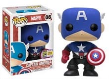 Marvel: Captain America (Bobble-Head) (Bucky Cap) (Limited Edition) (SDCC 2017 Exclusive) - Pop! Vinyl - Funko card